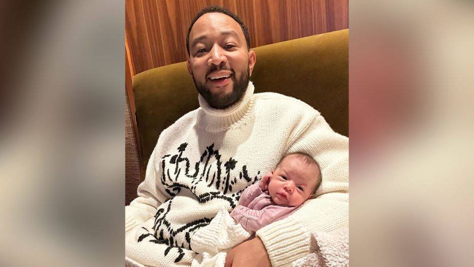 Article image for John Legend shares picture of new baby girl