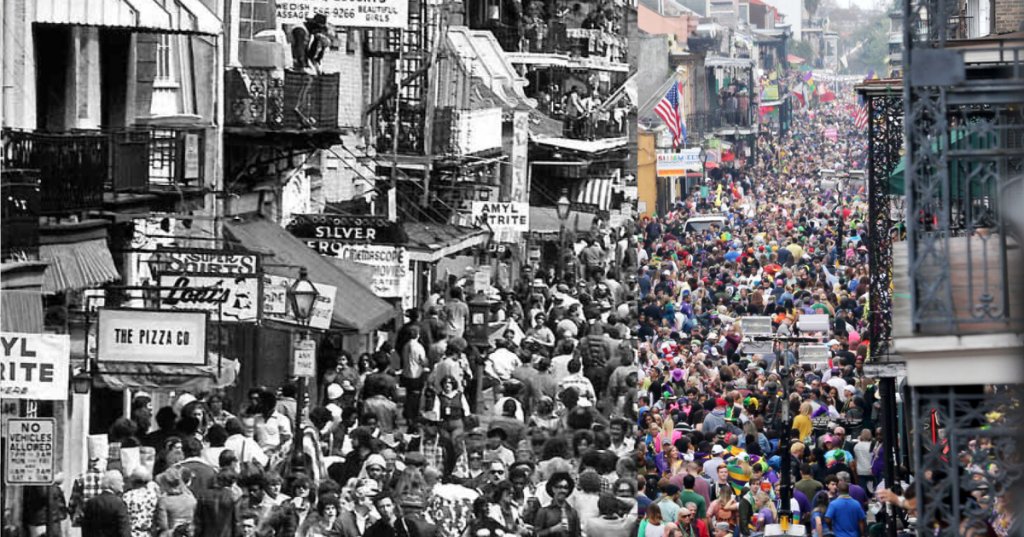 Article image for Photos: Mardi Gras in New Orleans over the years, then and now
