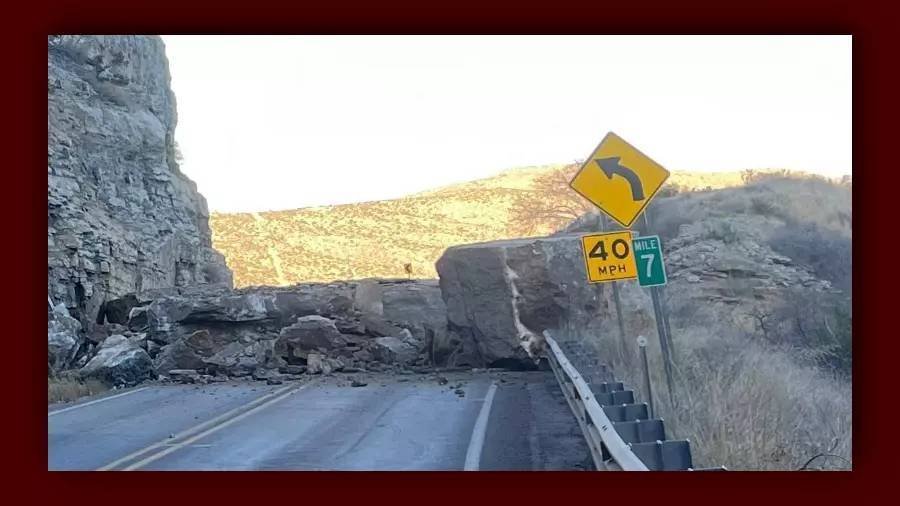 Article image for Mystery Of Massive New Mexico Rock Slide Solved When Man Checks Google Maps