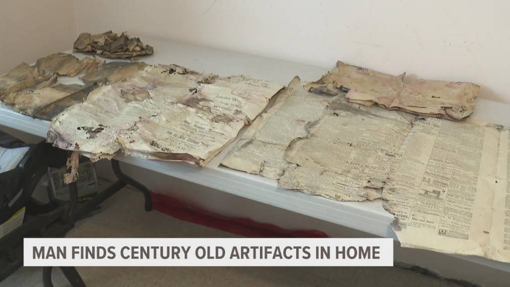 Article image for Man renovating Grand Rapids home finds 140-year-old artifacts in the walls