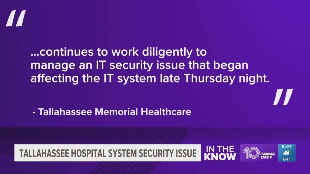 Article image for Tallahassee hospital system impacted by ‘IT security issue’