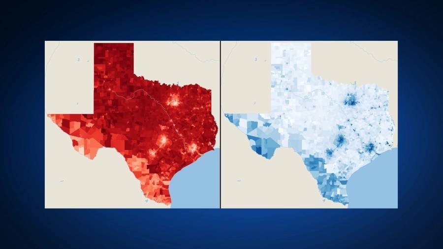 Article image for A comprehensive map of how Texans voted in the 2022 gubernatorial election