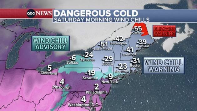 Article image for Possibly record-breaking cold temperatures hit Northeast: Latest forecast