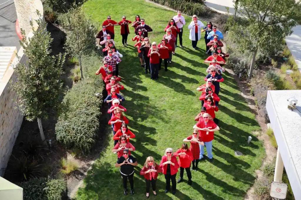 Article image for MemorialCare Long Beach employees wear red to raise awareness of heart disease